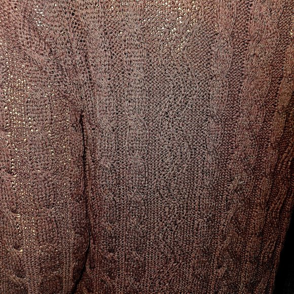 Women's Long Sleeve Cable Knit Long Cardigan for Fall/Winter Chunky Open Front M - Picture 8 of 11